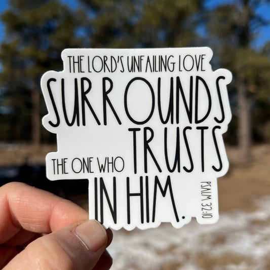 Psalm 32:10 Vinyl Sticker