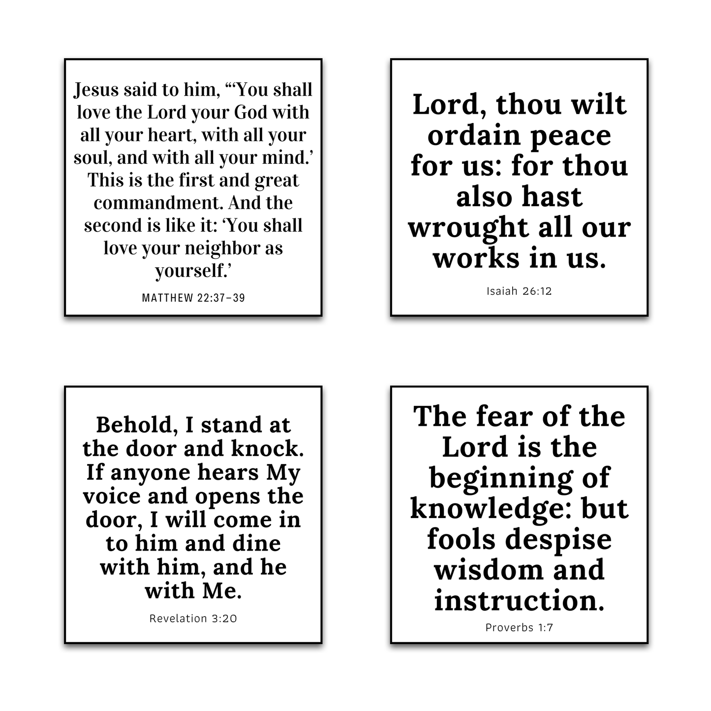 Set of 30 Bible Verse Quilt Squares - BIBLE010