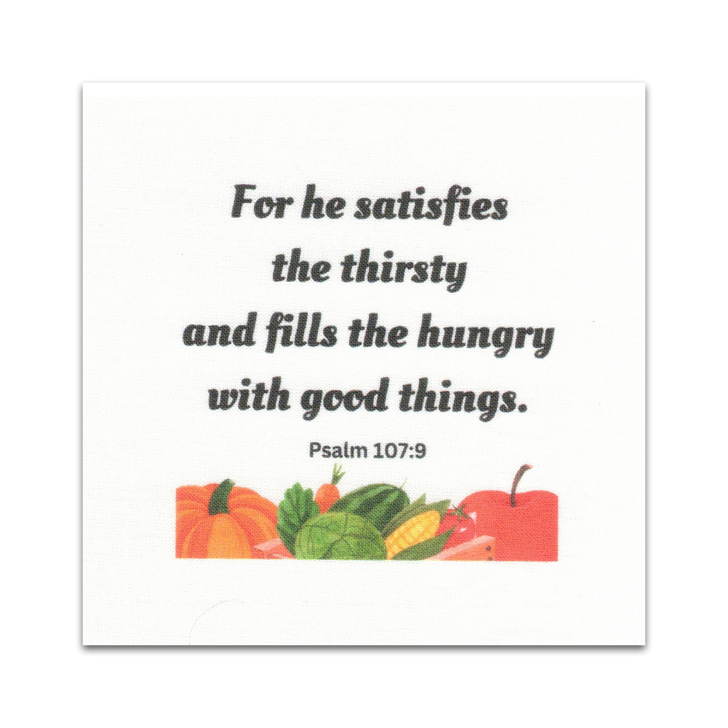 Set of 20 Food-Themed Bible Verse Quilt Squares - BIBLE018