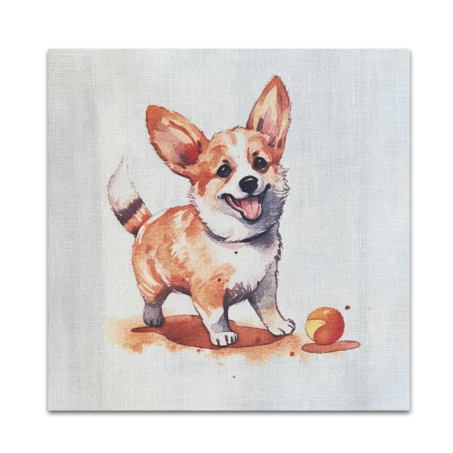 Set of 10 Corgi Quilt Squares