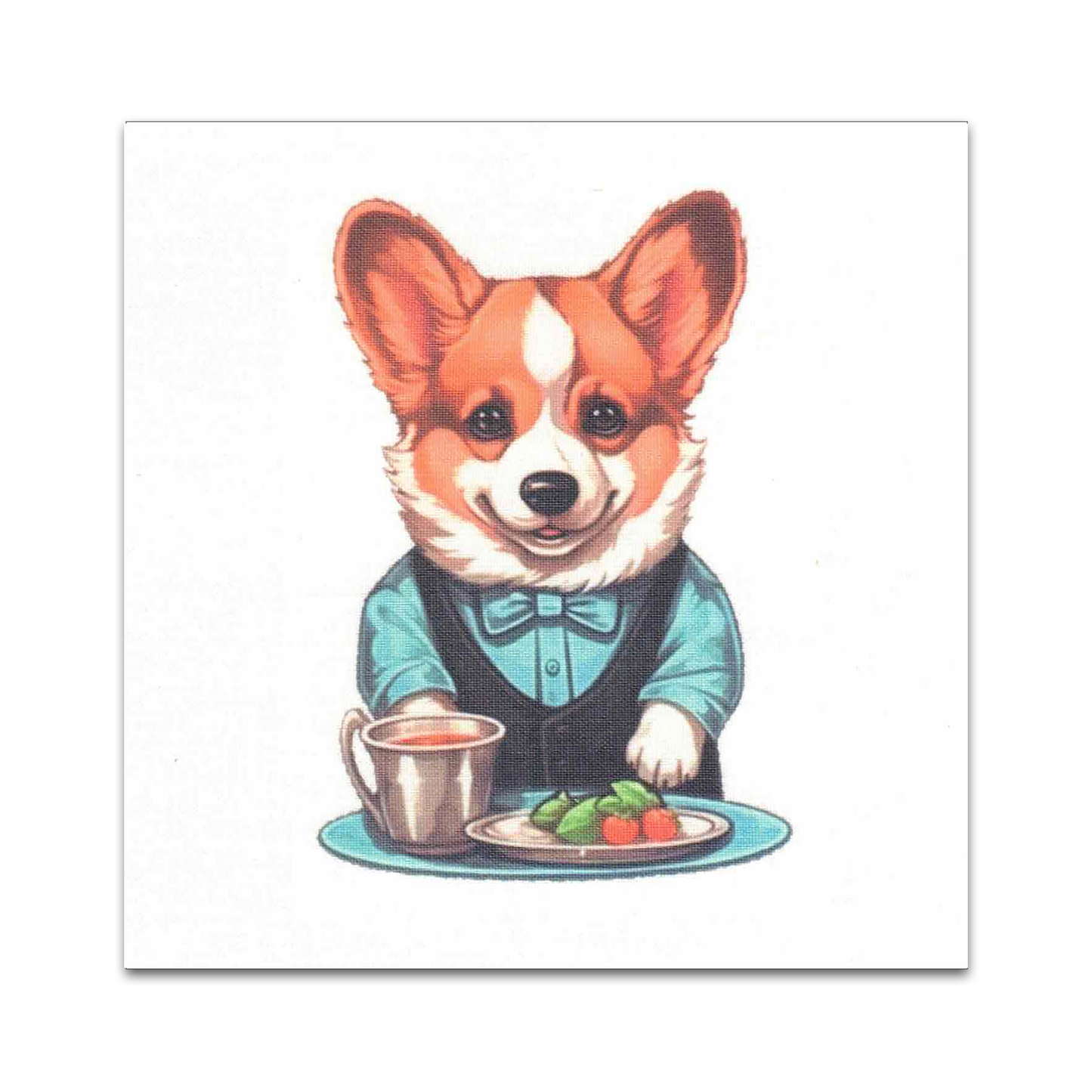 Set of 7 Adorable Corgi Quilt Squares