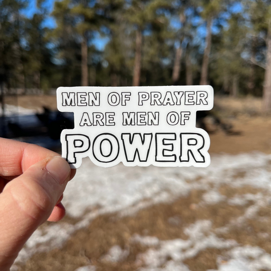 Men of Prayer are Men of Power Inspirational Vinyl Sticker